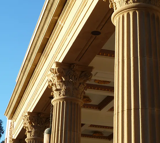 Outdoor decorative columns with intricate designs, enhance curb appeal & elegance.